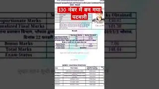 Normalization ने बना दिया पटवारी | MP Patwari result | MP Patwari cut off | #Shortfeed #shorts #shot