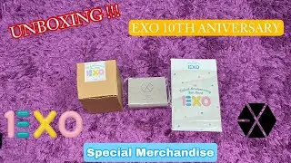 Unboxing 엑소 EXO 10th Anniversary Special Merchandise  - GLASS | Nicklace | AR Ticket | Indonesia