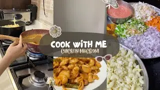 Cook with me 🌹🍳𓌉◯𓇋 👩🏻‍🍳|chicken macroni 