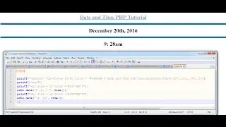 PHP Tutorial of Date and Time
