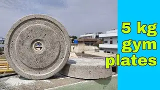 How to make 5 kg Gym plates with cement #Homemade #FJ_Xplore #gym_equipment
