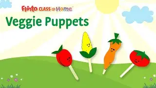 Veggie Puppets | 5 Minute DIY Easy Craft | Flintoclass@HOME