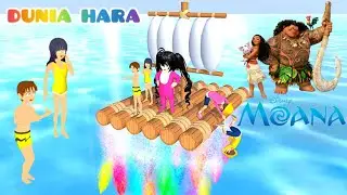 Moana Hanyut Ke Kota Sakura 😱 | Yuta Moana Dikejar Ulat Raksasa Naik Sampan Banjir