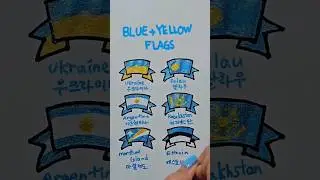 I drew all blue and yellow flags! I just realized that there is no yellow color in Estonia😅
