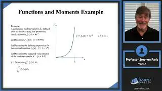 Functions and Moments &ndash; Continuous Case Example (SOA Exam P &ndash; Univariate Random Variables Module)