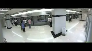 nwIPvideo Mobotix 180 degree view of a subway