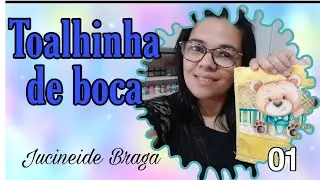 Toalhinha De Boca ursinho - pintura no tecido