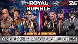 WWE 2K25 4v4 Tag Team Match: Team Rock Takes on Team Undertaker