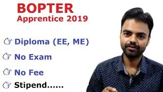 BOPTER Apprentice 2019, Salary, Vacancies, Latest Govt Jobs After Diploma Electrical Mechanical