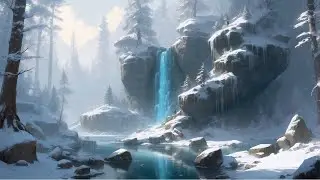 Colossians 1:17| Winter Mountain Waterfall Scripture Ambience