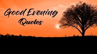 Good Evening Quotes | Words For The Soul