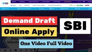 SBI Demand Draft Online Apply | SBI Demand Draft Online | SBI Demand Draft Online Generate