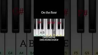 Jennifer  Lopez -On The Floor ft Pitbull| piano tutorial on the floor #shorts #jenniferlopez