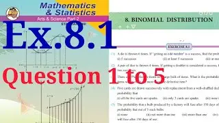 Exercise 8.1,HSC,12th,Binomial Distribution,Maths2,Question 1 to 5,state board,new syllabus, 2020-21