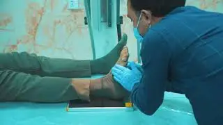 محاظرة تصوير الشعاعي المرحلة الثانية عملي AP Oblique position of Ankle joint