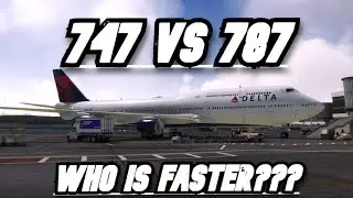Flying 747 and 787 in a race from KSFO to KLAX? [Microsoft Flight simulator] Test Stream