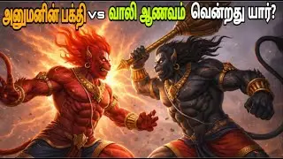 அனுமனின் கொடூரமான வடிவத்தைக் கண்டு பயந்து ஓடிய பாலி! Hanuman vs Bali | #hanuman #bali