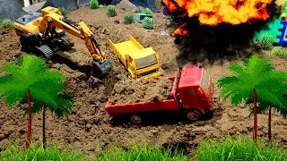 Diy tractor mini Bulldozer to jumping breeze road  Construction @Bigtoycarmini