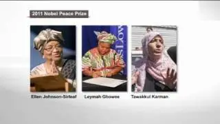 Nobel peace prize recognizes women