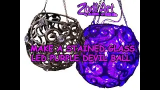 MAKE A STAINED GLASS LED PURPLE DEVIL BALL