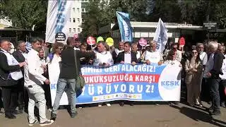 KESK Diyarbakır Adliyesi önünde açıklama yaptı