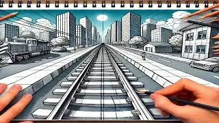 🎨 How to Draw Long-Distance Objects! | Easy Perspective Drawing Tutorial for Kids & Beginners