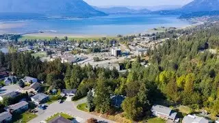 Salmon Arm in Winter 2023. Frozen lake.