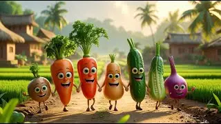 துள்ளி வரும் காய்கறிகள் |Kids Tamil Rhymes | Vegetables Learning Video| Angelkids channel