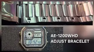 КАК ОТРЕГУЛИРОВАТЬ/ИЗМЕНИТЬ РАЗМЕР БРАСЛЕТА НА ЧАСАХ CASIO AE-1200WHD ROYALE