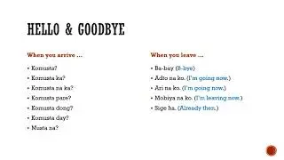 Bisaya 247 Lesson 2: Greetings in Cebuano
