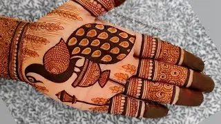 Royal stylish peacock and lotus startup mehndi design || Intricate henna mehndi design | New Mehandi