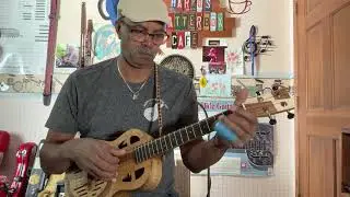 You got to move !!  Played on a Mya-Moe long neck tenor Resonator Ukulele.    