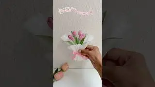 DIY Pista shell tulip🌷bouquet 💝#shorts #diy #pistashell #craft #carving #bouquet
