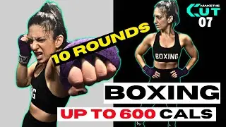 INSANE 600 Cals Burn NO JUMPING! (10 Rounds) BOXING WORKOUT//