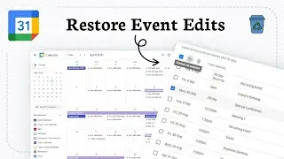 How to undo changes in Google Calendar (Fix Mistake)