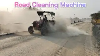 Road Cleaning Machine| Dust Cleaning| Most Satisfying Video| Tractor Operation