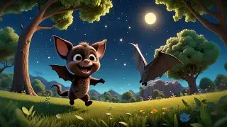 Four Baby Bats Go Up and Down | Fun Animal Song for Kids | Nursery Rhymes and Preschool Learning