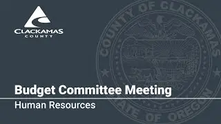 Human Resources Budget Presentation 2020