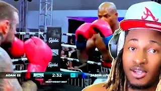 Adam 22 vs Jason Luv FULL FIGHT (Adin Ross Boxing Event) | Reaction