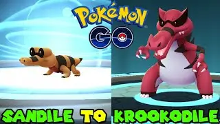 Evolving SANDILE to KROOKODILE in Pokemon GO