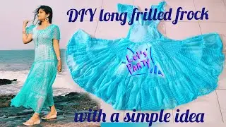 #frillsskirtcuttingandstitching#TID #longfrilledfrock.Diy long frilled frock in simple way