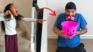 Dad Gets CAUGHT EATING TOO MUCH Halloween CANDY, Instantly Regrets It