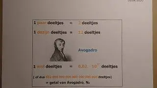 4 ECO/HW De mol als eenheid en het getal van Avogadro