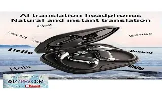 144 Language Translation Earbuds With Wireless 5.4 USB Charging Case And Beige Black