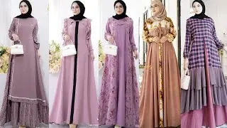 Gamis lebaran 2022 Dengan model simpel dan elegan || Baju gamis model sekarang