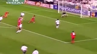 Goal! Pablo Aimar. Valencia CF vs Liverpool FC. 17.09.2002