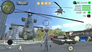 Amazing Crime Strange Stickman Rope Vice Vegas #101 Police Helicopter Tank Madness