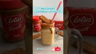 GLACE Milkshake Vanille Lotus 🥤 Ultra cr&eacute;meux et pr&ecirc;t en 2 min! #milkshakevanille #quickshake #glace