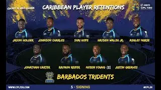 CPL DRAFT 2020 | BARBADOS TRIDENTS CARIBBEAN PLAYER SIGNINGS & RETENTIONS | #CPL20  #CPLDraft