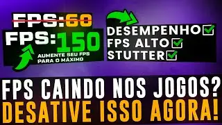 FPS CAINDO MUITO NOS JOGOS ? FAÇA ESSA OTIMIZAÇÃO E AUMENTE SEU FPS NOS JOGOS ! OTIMIZAÇÃO PC 2022
